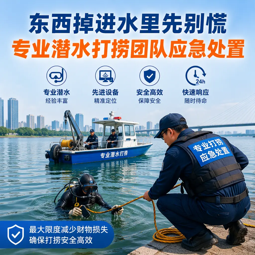 彭泽东西掉进水里先别慌，专业潜水打捞团队应急处置